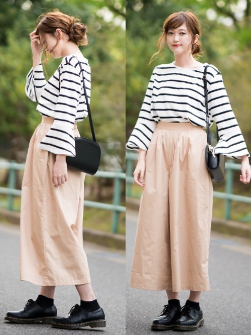 プチプラのあやのワイドパンツを使ったコーディネート