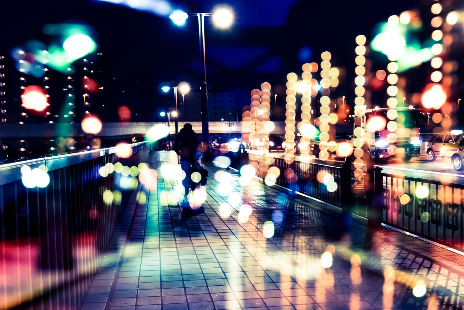 ネオン街の風景