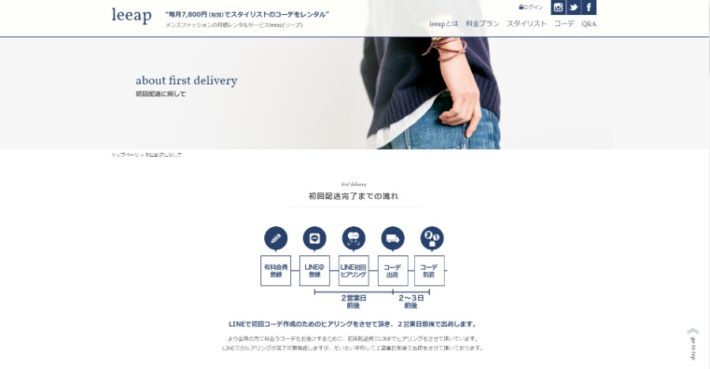 メンズファッションレンタルサービスLeeap（リープ）、服をレンタルする流れ