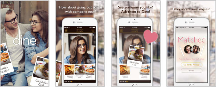 デーティングアプリ「dine」のWEBサイトバナー