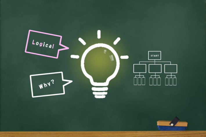 ロジカルシンキングと黒板に書かれた落書き